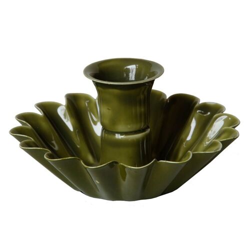 Candle holder Lizzy green