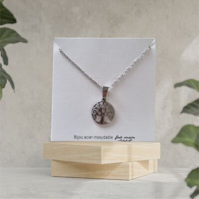 Collier arbre de vie acier inoxydable