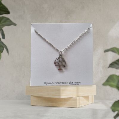 Halskette mit Anhänger „Baum des Lebens“ – feinmaschig – Edelstahl
