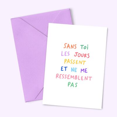 A6 card “Maux d’Amour” (with colored envelope)