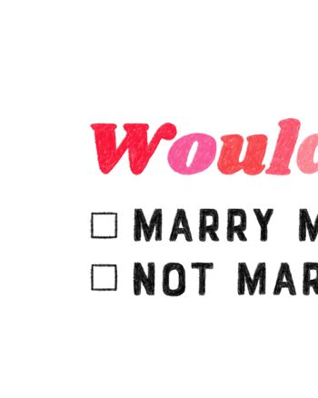 Carte A6 "Marry me" (avec enveloppe de couleur) 2