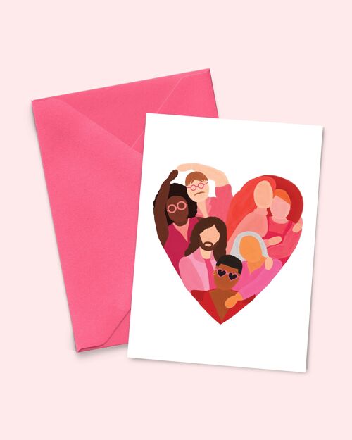 Carte A6 "People's Heart" (avec enveloppe de couleur)