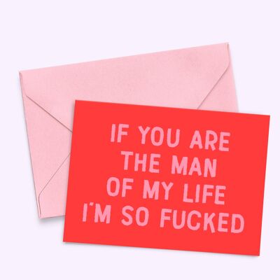 A6 card "The man of my life" (with colored envelope)