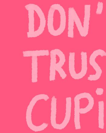 Carte A6 "Don't trust Cupid" (avec enveloppe de couleur) 2