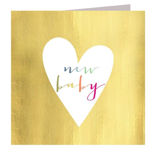 NB42 Gold Foiled New Baby Card