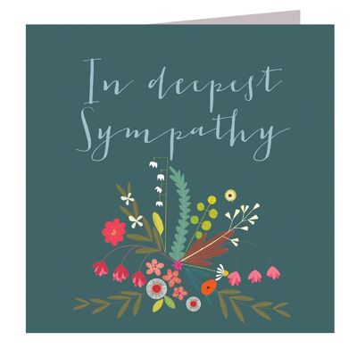 FL62 Carte de vœux de sympathie florale