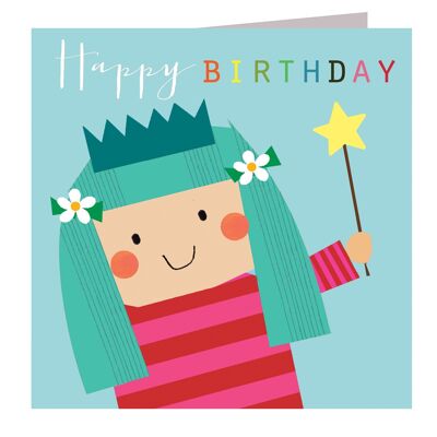 MC18 Blue Birthday Girl Card