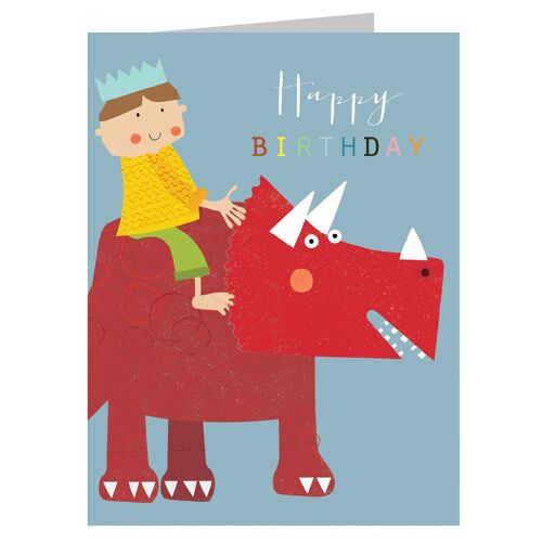 TMC20 Mini Boy On A Dinosaur Birthday Card