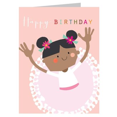 Carte d'anniversaire mini ballerine TMC22