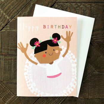 Carte d'anniversaire mini ballerine TMC22 4