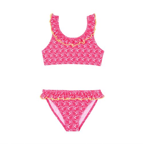 Maillot de bain 2 pièces Zebra rose