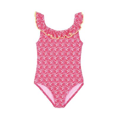 Pink Zebra 1-piece swimsuit