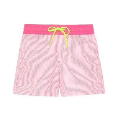 Boys' pink striped swimsuit