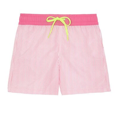 Men's pink striped swimsuit