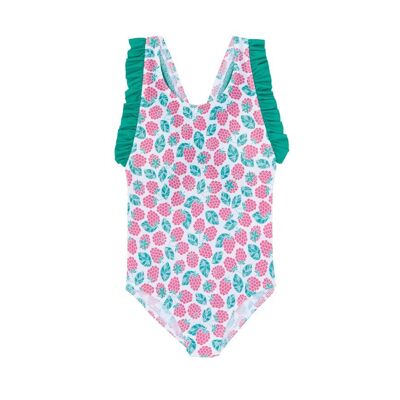 Raspberry 1-piece swimsuit