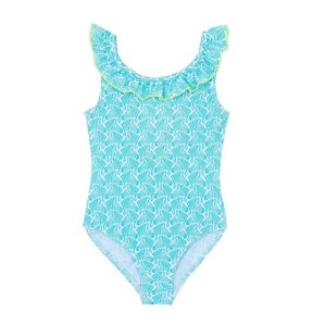 Maillot de bain 1 pièce Zebra vert turquoise