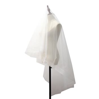 Voile de mariée romantique en tulle - Bord double couche - Repassage avant utilisation 5