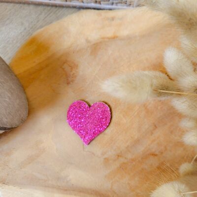 Broche de corazón de lentejuelas, idea de regalo del Día de la Madre