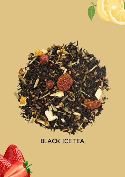 BLACK ICE TEA - Thé noir saveur fraise & citron