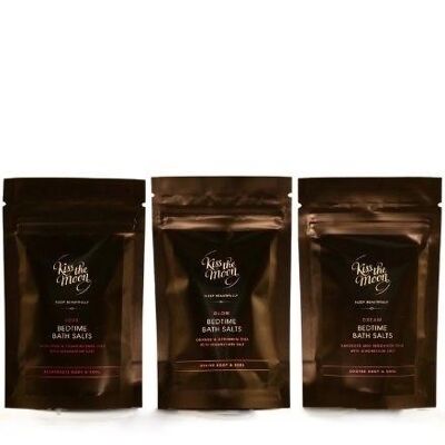 TRAVEL-SIZED BATH SALTS GIFT SET Soothe & ease with LOVE, GLOW & DREAM