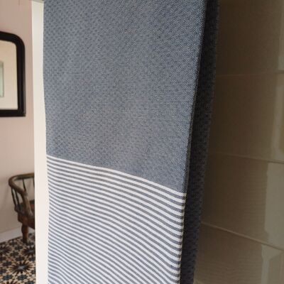 Fouta Toalla playa Onda Azul gray