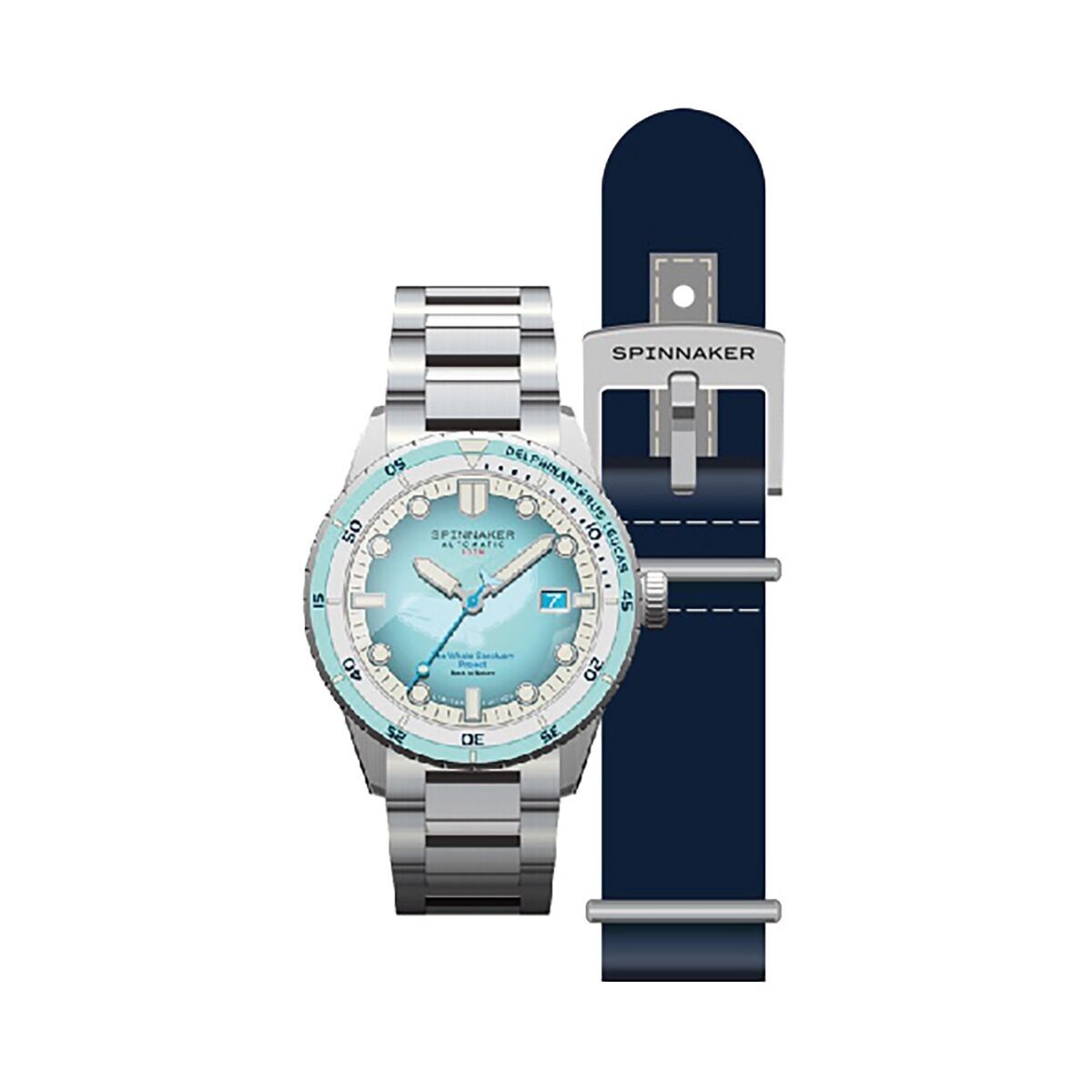 Spinnaker – HASS AUTOMATIC WHALE SANCTUARY – SP-5128-11 – Herrenuhr – 3-Zeiger-Automatikwerk mit Datum