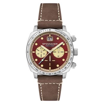 SPINNAKER - Hull Chronograph BURNT MAROON - SP-5068-05 - Montre homme - Mouvement Chronographe Japonais 1