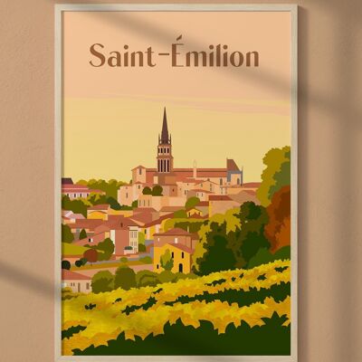 Plakat der Stadt Saint-Émilion