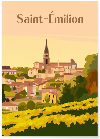 Affiche ville Saint-Émilion 5
