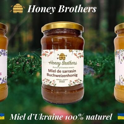 Lot découverte de 3 miels des terroirs Ukrainiens 100% naturel Honey Brothers