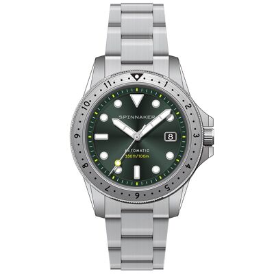 SPINNAKER - Croft Pioneer Automatic - SP-5136-22 - JADE GREEN - Men's watch - 3-hand automatic movement and date