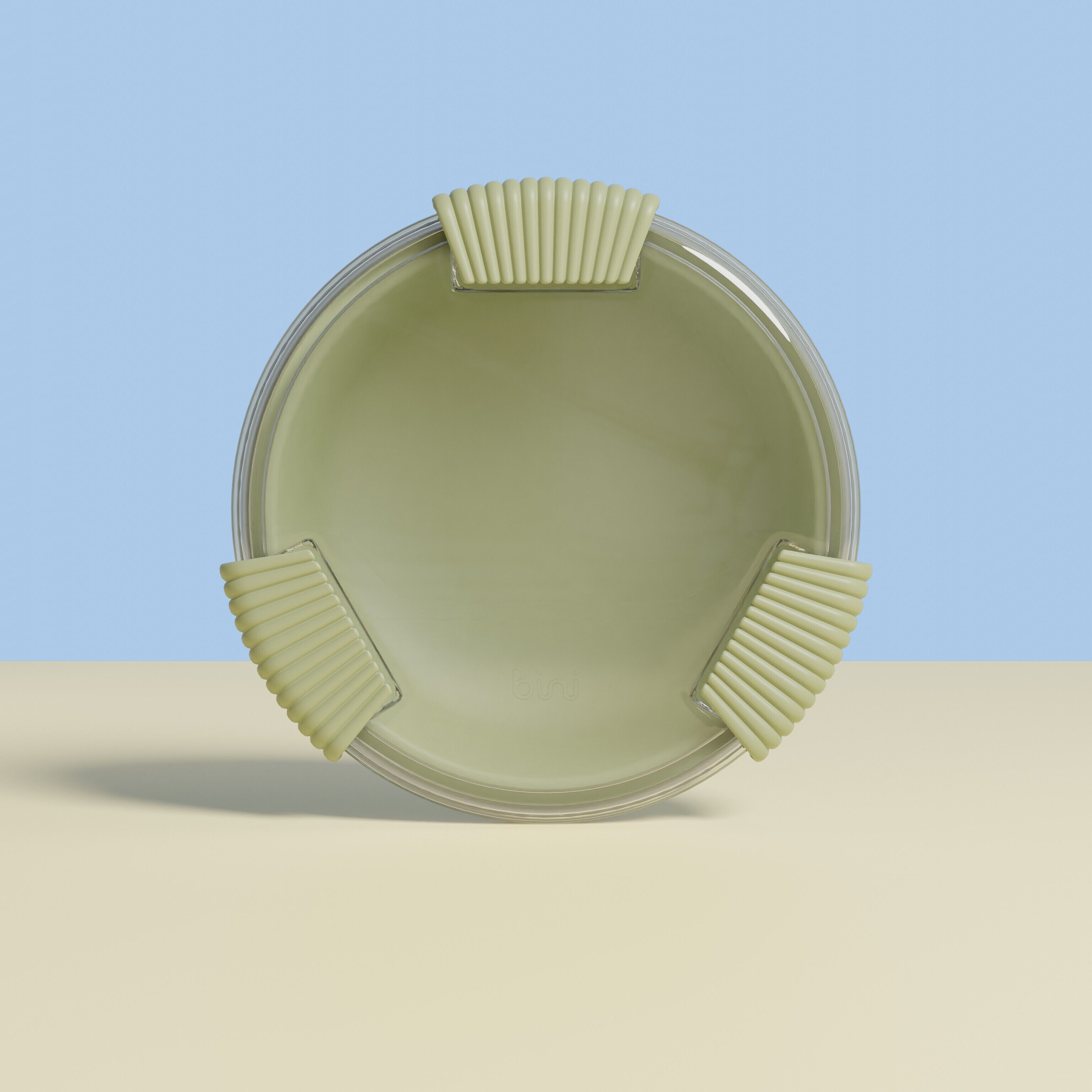 Fiambrera Verde oliva - Binibox en material de origen biológico - Hecho en Francia