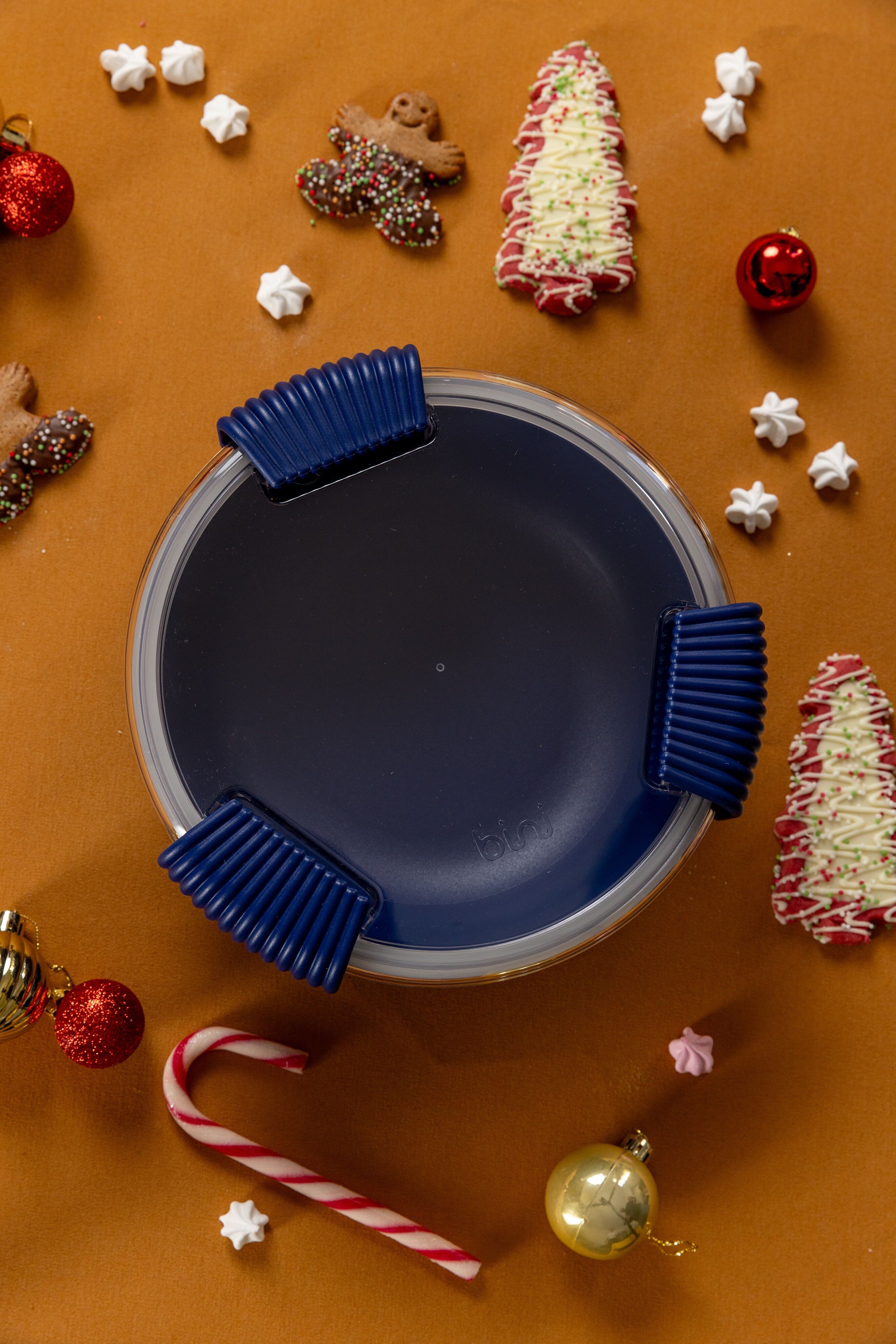 Lonchera azul medianoche - Binibox en material de origen biológico - Hecho en Francia