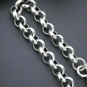 Bracelet à maillons de chaîne en argent sterling audacieux-18.5 cm de longueur 10