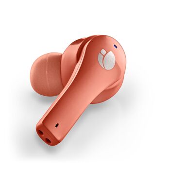 NGS ARTICA BLOOM CORAL : écouteurs intra-auriculaires design compatibles avec la technologie TWS et Bluetooth. JUSQU'À 24 HEURES - COMMANDES TACTILES - USB TYPEC. Couleur corail 9