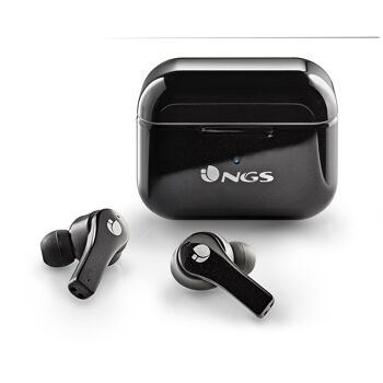 NGS ARTICA BLOOM BLACK : écouteurs intra-auriculaires design compatibles avec la technologie TWS et Bluetooth. JUSQU'À 24 HEURES - COMMANDES TACTILES - USB TYPEC. COULEUR NOIRE 9