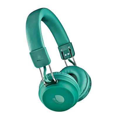 NGS ARTICA CHILL TEAL: Wireless Over Ear Bluetooth Headphones. 5.0 Bluetooth compatible. Hands-free function, Foldable design. Green color.