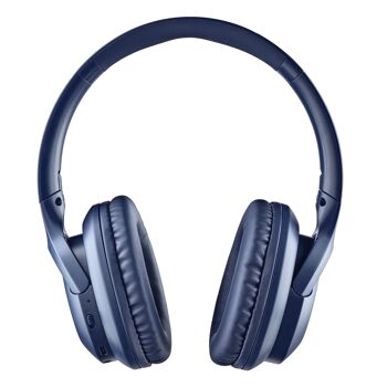 NGS ARTICA GREED BLUE : Casque supra-aural compatible avec 5.1 technologie Bluetooth. Sans fil, pliable, micro inclus. 40 heures d'autonomie. Bleu. 3