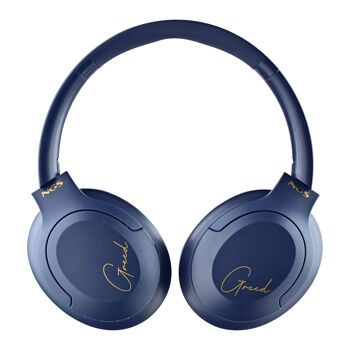 NGS ARTICA GREED BLUE : Casque supra-aural compatible avec 5.1 technologie Bluetooth. Sans fil, pliable, micro inclus. 40 heures d'autonomie. Bleu. 5