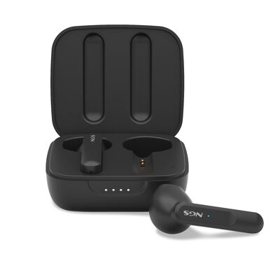 NGS ARTICA MOVE BLACK: Ohrhörer im In-Ear-Design, kompatibel mit TWS und 5.3 Bluetooth-Technologie.  28 Stunden Akkulaufzeit, Touch-Steuerung, ENC-Technologie. Schwarz