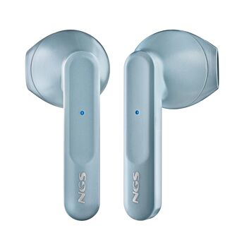 NGS ARTICA MOVE RAIN : Écouteurs intra-auriculaires design compatibles TWS et 5.3 Technologie Bluetooth. 28 heures d'autonomie, contrôle tactile, technologie ENC. Bleu. 8