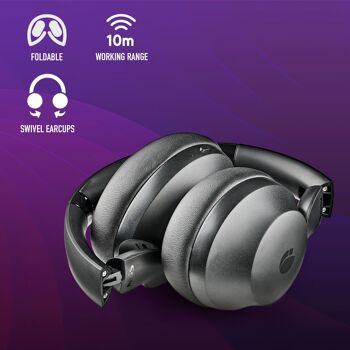 NGS Artica Shake : Casque stéréo sans fil compatible Bluetooth 5.Technologie 3BLE. Technologie de suppression active du bruit. Jusqu'à 40 heures de batterie. 6