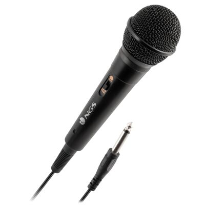 MICROPHONE NGS SINGER FIREVOCAL MICROPHONE-LONGUEUR 3M CORDON- JACK 6,3 MM- ON/OFF