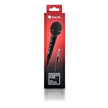 MICROPHONE NGS SINGER FIREVOCAL MICROPHONE-LONGUEUR 3M CORDON- JACK 6,3 MM- ON/OFF 5