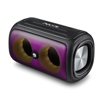 NGS ROLLER BEAST BLACK : Enceinte sans fil résistante aux éclaboussures (IPX5) compatible Bluetooth 5.0 technologie. 32W. SB/TF/AUX IN/RADIO-TWS. La couleur noire. 7