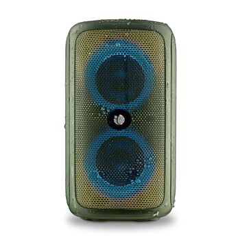 NGS ROLLER BEAST GREEN : Enceinte sans fil résistante aux éclaboussures (IPX5) compatible Bluetooth 5.0 technologie. 32W. SB/TF/AUX IN/RADIO-TWS. La couleur verte. 5