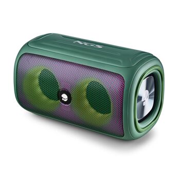 NGS ROLLER BEAST GREEN : Enceinte sans fil résistante aux éclaboussures (IPX5) compatible Bluetooth 5.0 technologie. 32W. SB/TF/AUX IN/RADIO-TWS. La couleur verte. 7