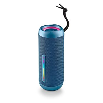 NGS ROLLER FURIA 2 BLEU : Enceinte sans fil 30W, étanche IPX7, compatible technologie BT/TWS/ AUX IN/ FM RADIO. Batterie 9h. Lumières LED. Bleu. 5