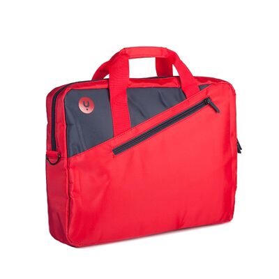 MONRAY GINGER RED 15.6": LAPTOP BAG, EXTERNAL POCKETS. RED COLOR