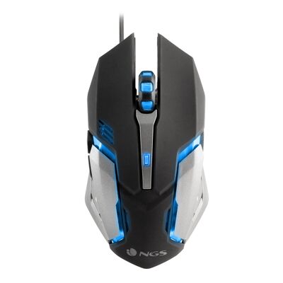 NGS GAMING MOUSE GMX-1007 FARBEN LED-GAMING-MAUS MIT BIS ZU 2400 DPI.  VERDRAHTET.  RECHTSHANDER.